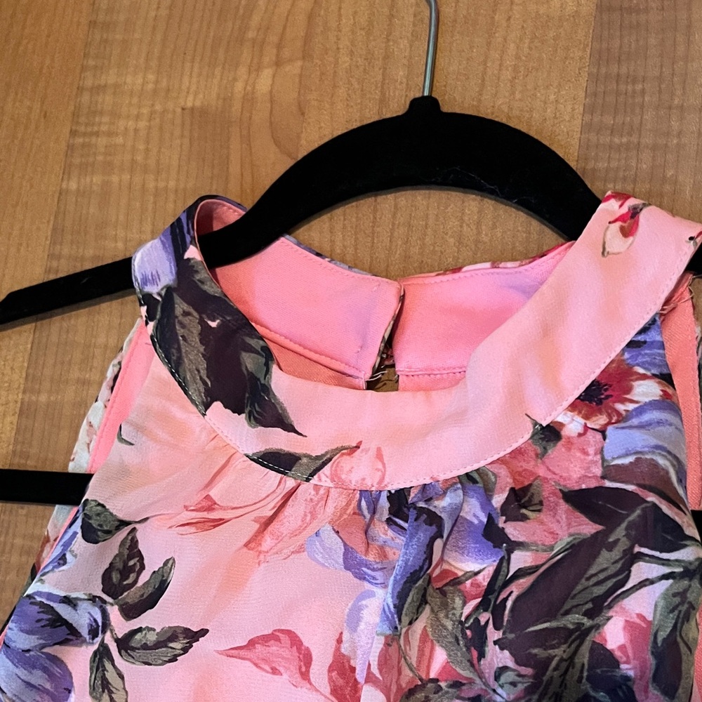 julia jordan Pink Floral Maxi Dress with Lavender Blooms - Picture 6 of 7